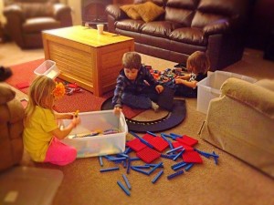 building tracks and playing cars